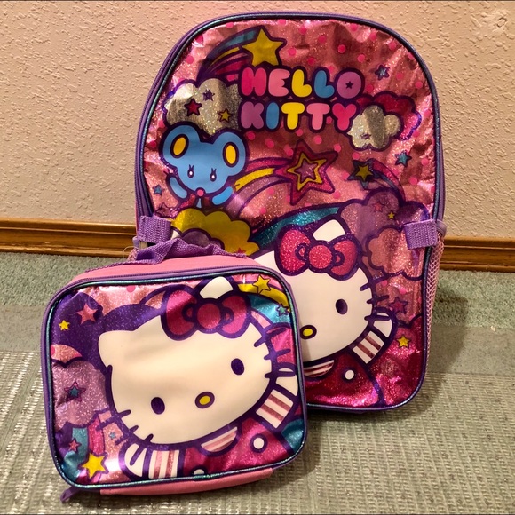 Hello Kitty Handbags - SANRIO HELLO KITTY GIRLS BACKPACK & LUNCHBOX